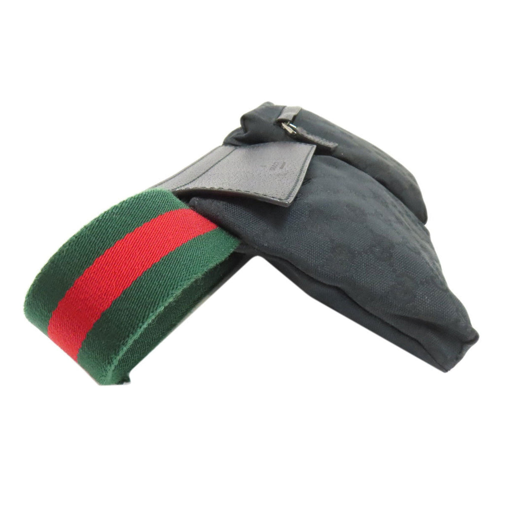 Gucci Black Canvas Leather Fanny Pack (Pre-Owned)