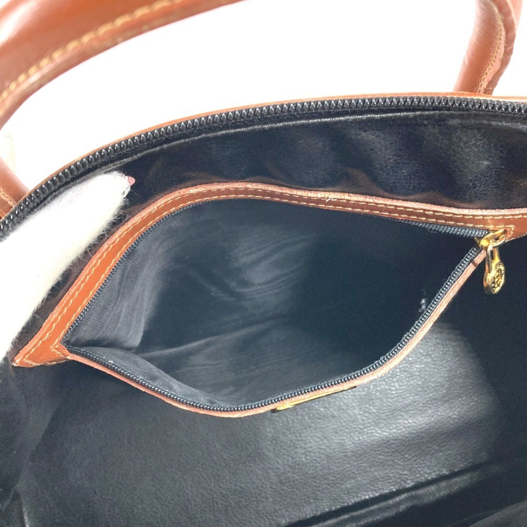 Fendi Pequin Brown Khaki Pvc Leather Handbag Tote Bag (Pre-Owned)