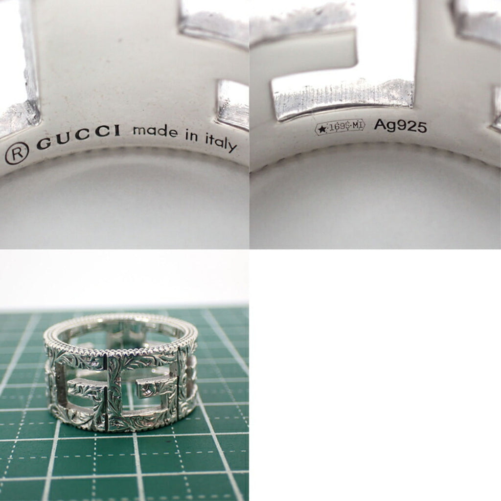 Gucci Silver Sterling Silver 925 Band Ring (Pre-Owned)