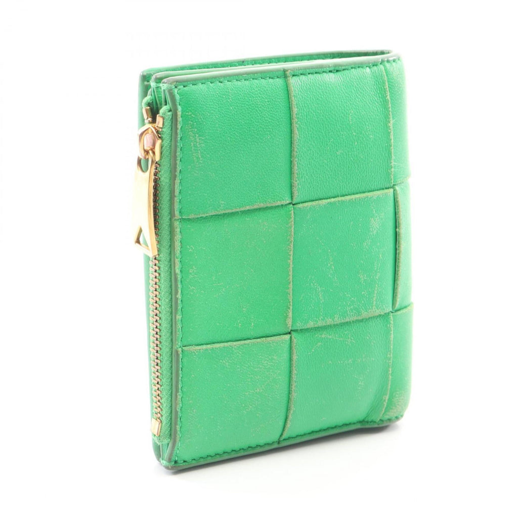 Bottega Veneta Green Leather Wallet (Bi-Fold) (Pre-Owned)