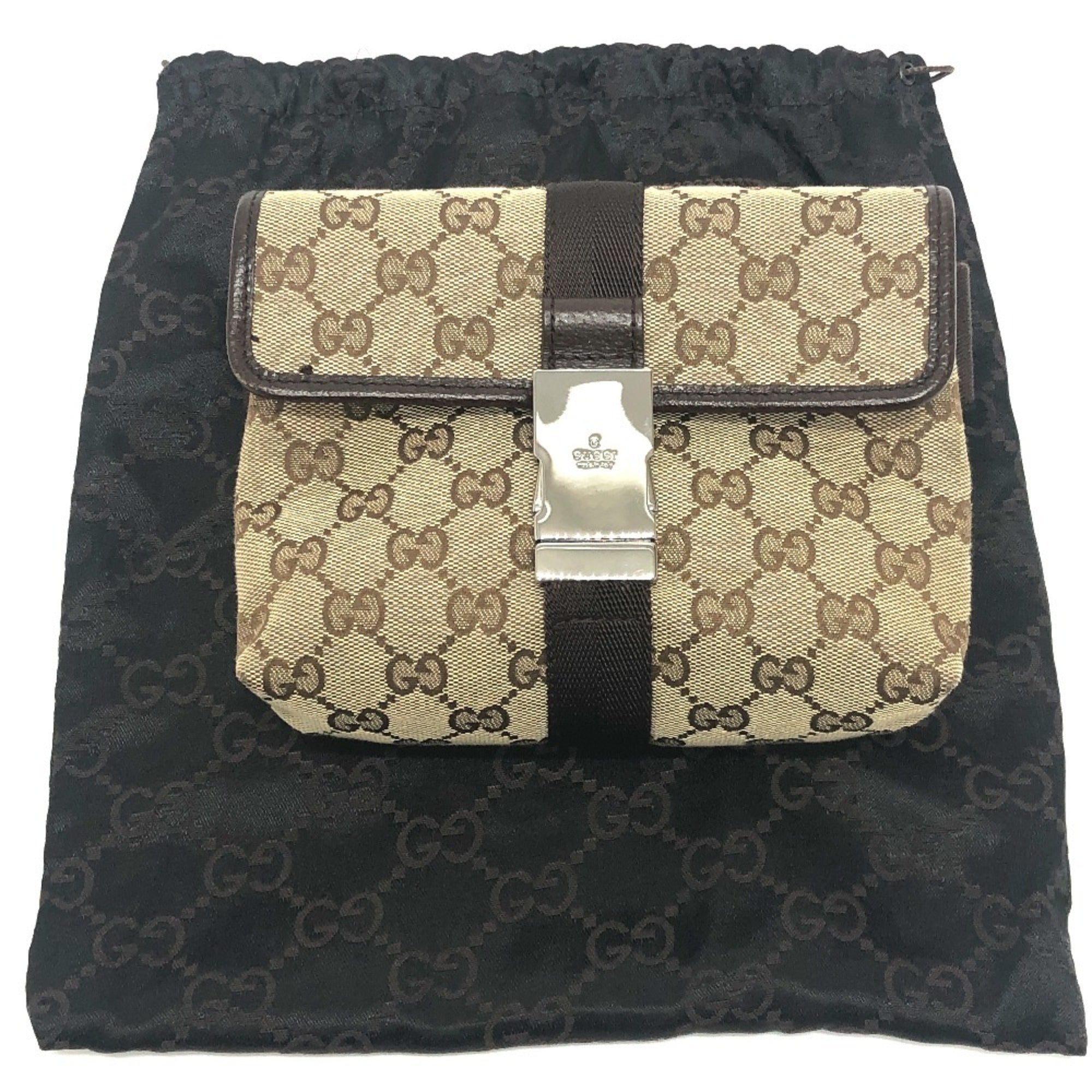 Gucci Beige Brown Gg Canvas Fanny Pack (Pre-Owned)