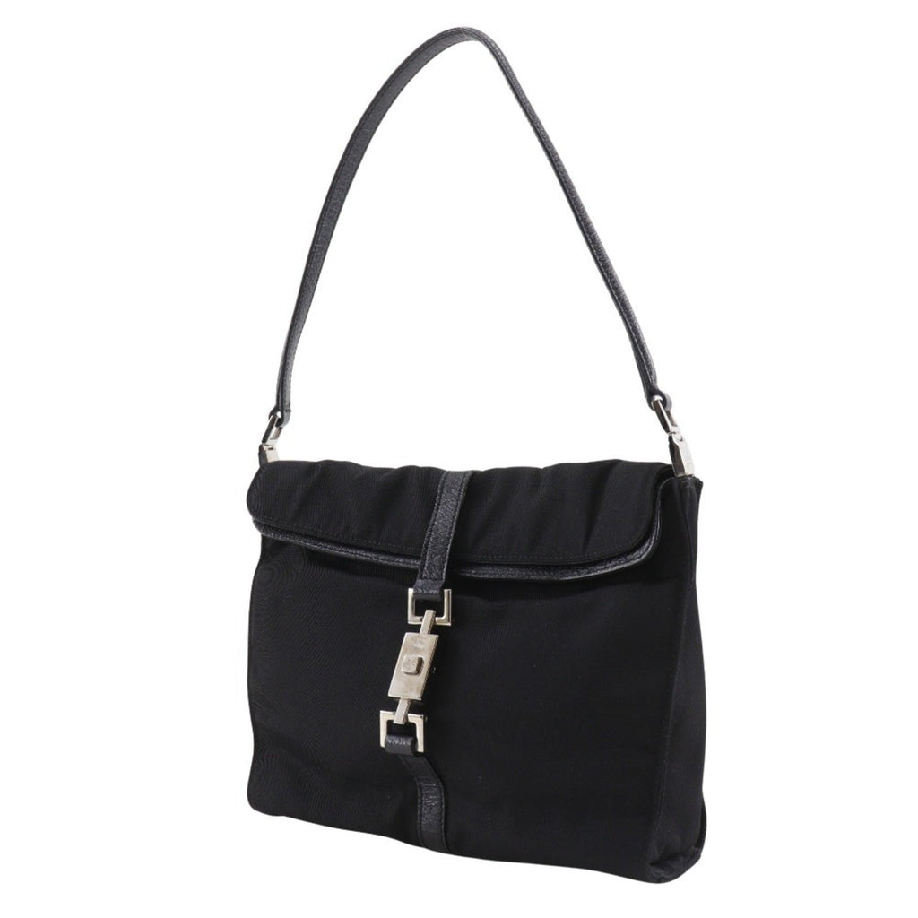 Gucci Black Nylon Canvas Shoulder Bag (Pre-Owned)