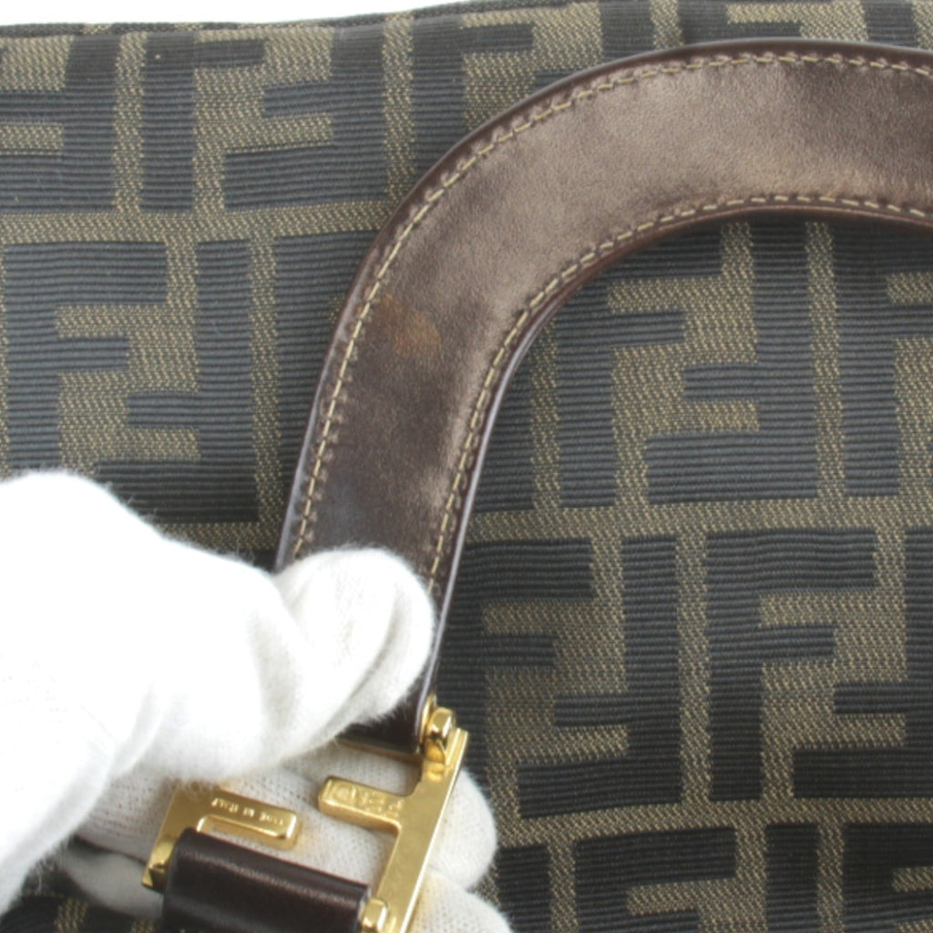 Fendi Khaki Canvas Handbag (Pre-Owned)