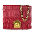 Prada Red Color Leather Shoulder Bag (Pre-Owned)