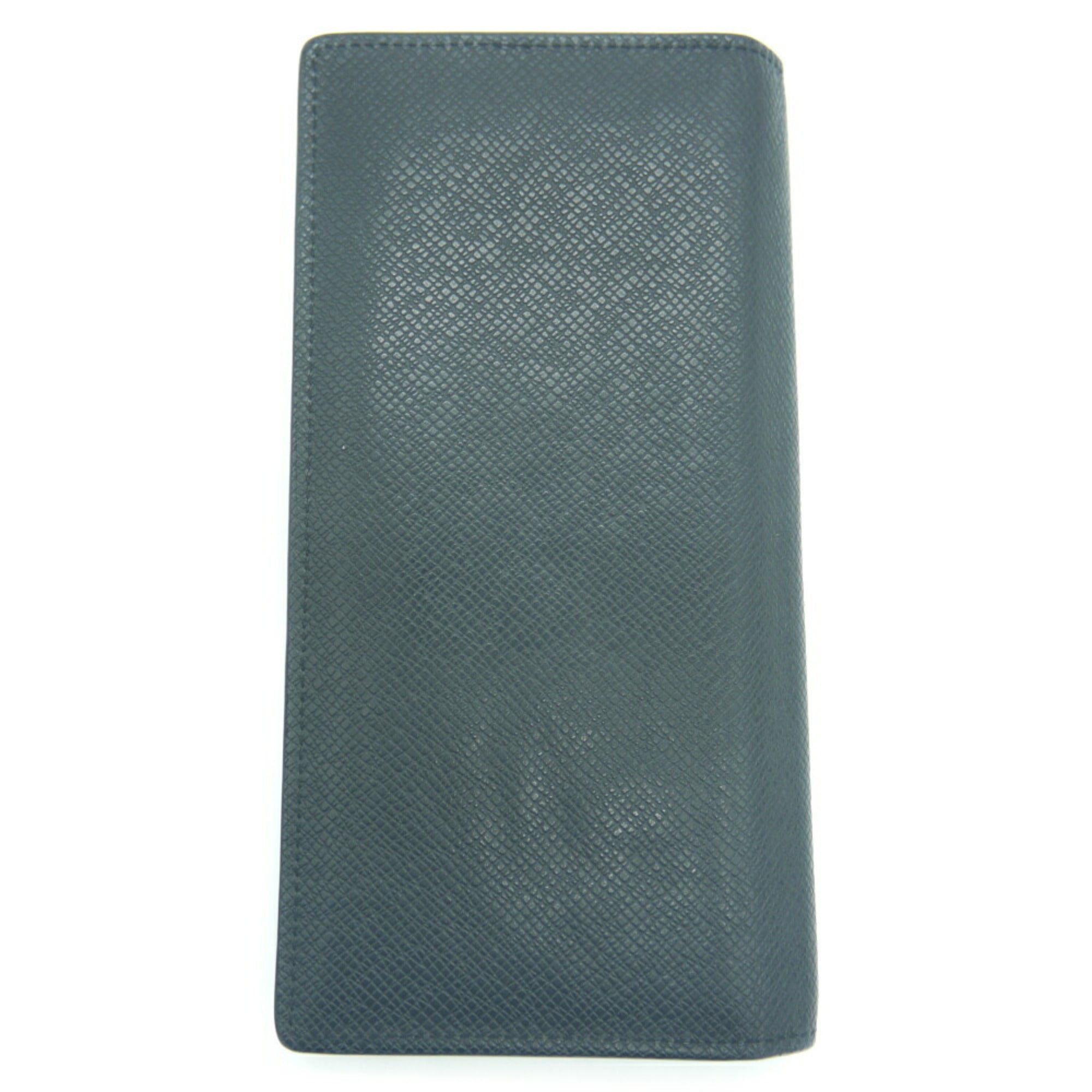 Louis Vuitton Noir Taiga Leather Long Wallet (Bi-Fold) (Pre-Owned)