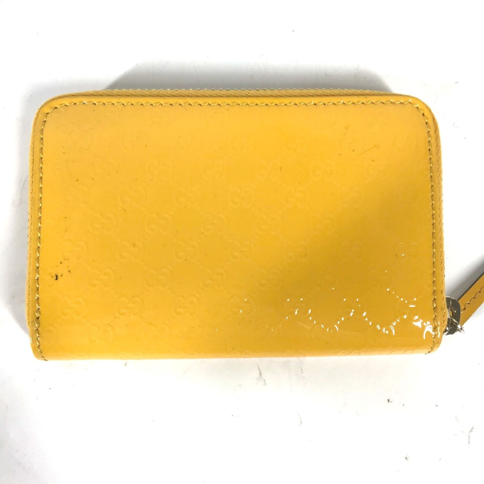Gucci Yellow Patent Leather Coin Purse/Coin Case (Pre-Owned)