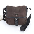 Prada Brown Nylon Tessuto Shoulder Bag (Pre-Owned)