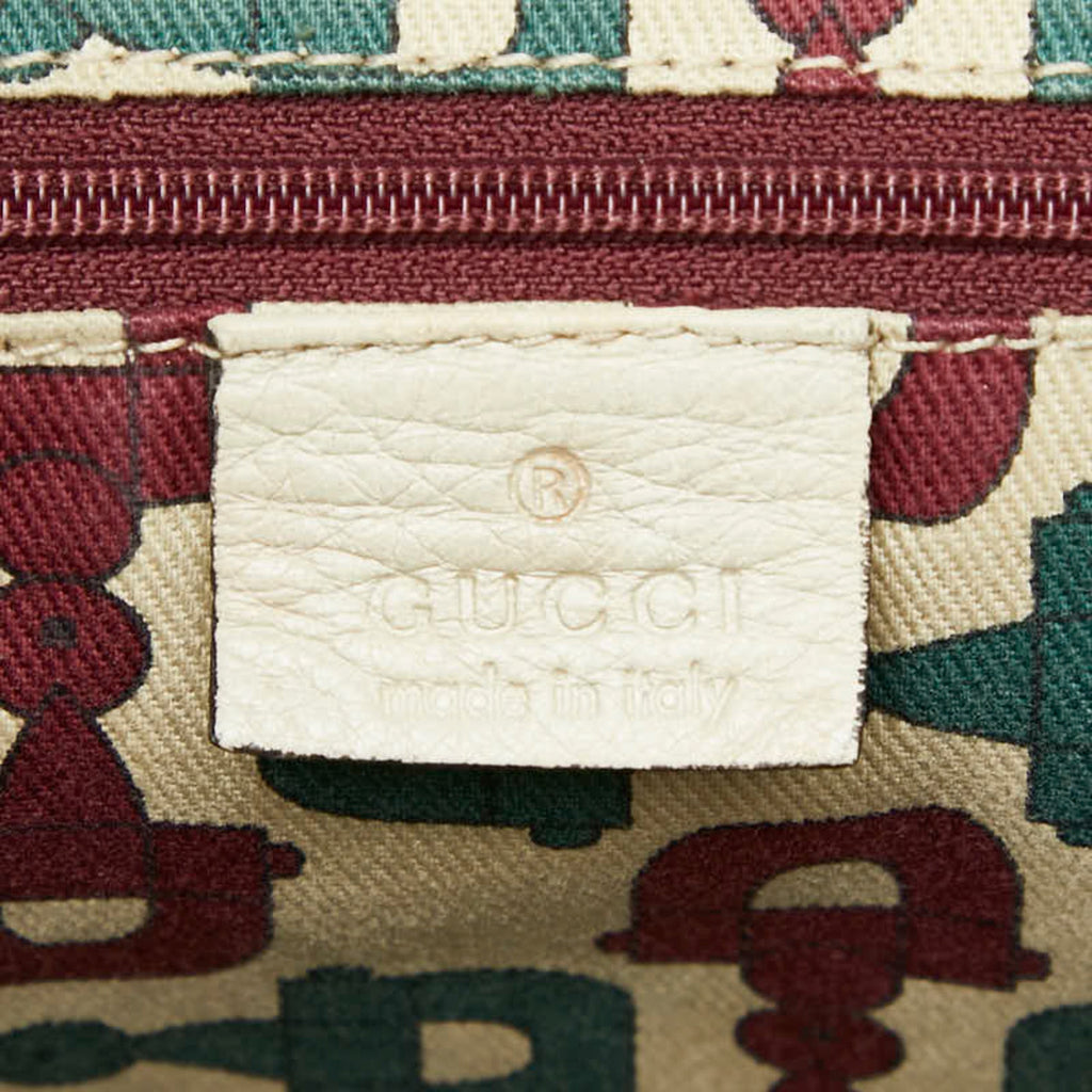 Gucci Ivory White Leather Shoulder Bag (Pre-Owned)
