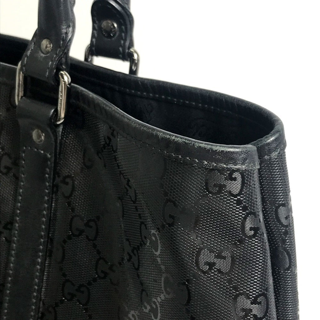 Gucci Black Gg Imprimé Tote Bag (Pre-Owned)