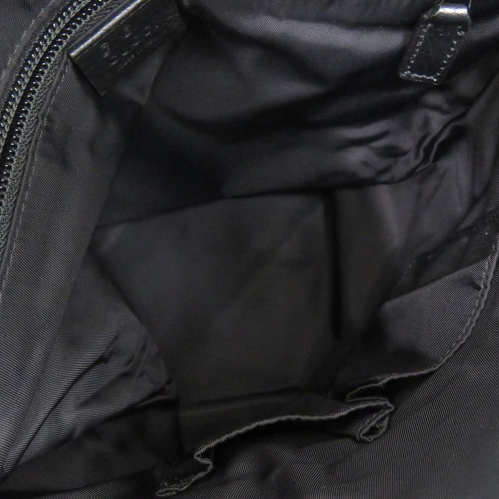 Gucci Black Leather Nylon Shoulder Bag (Pre-Owned)