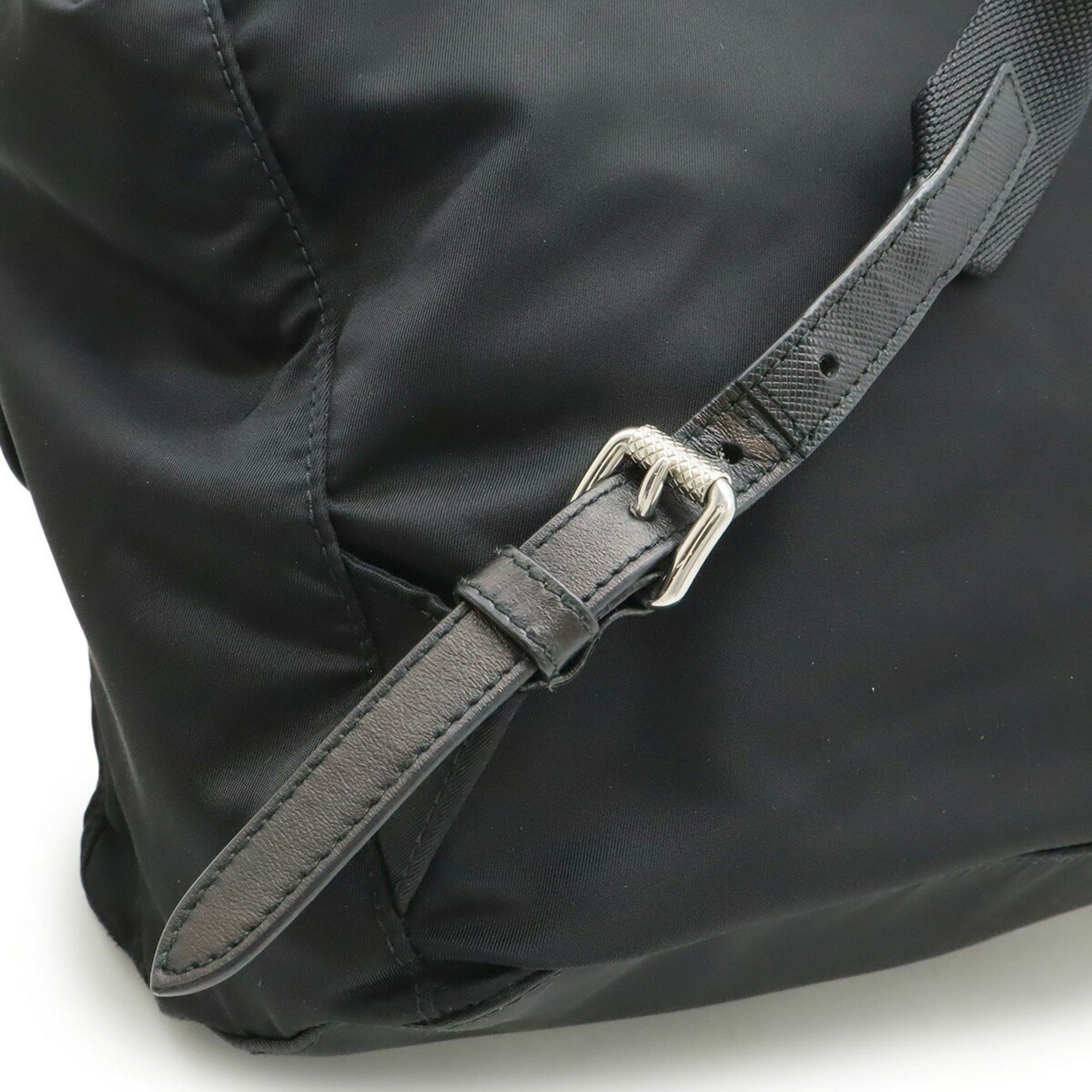 Prada Black Nero Nylon Leather Backpack (Pre-Owned)