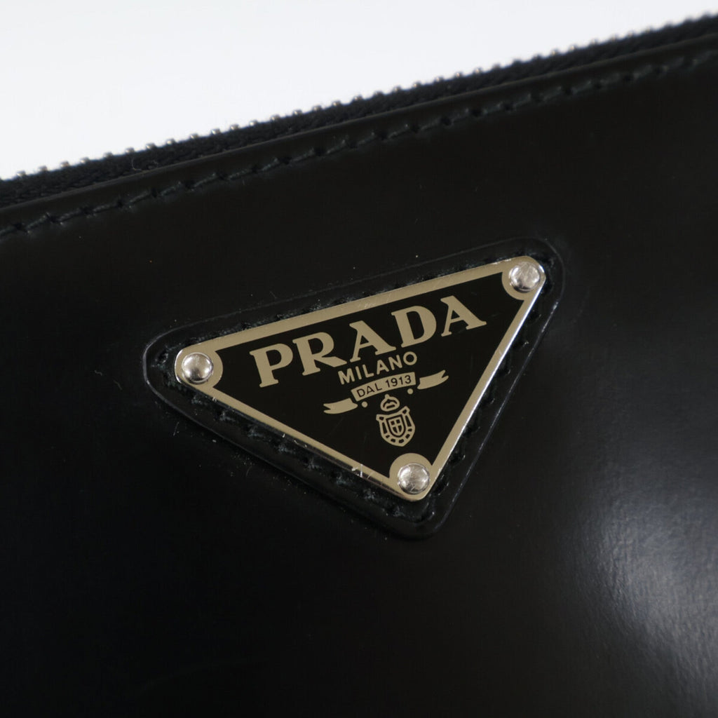 Prada Black Leather Clutch Bag (Pre-Owned)
