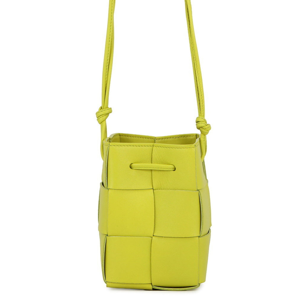 Bottega Veneta Yellow Leather Handbag Shoulder Bag (Pre-Owned)