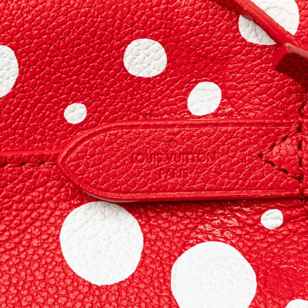 Louis Vuitton Red Color White Leather Handbag Shoulder Bag (Pre-Owned)