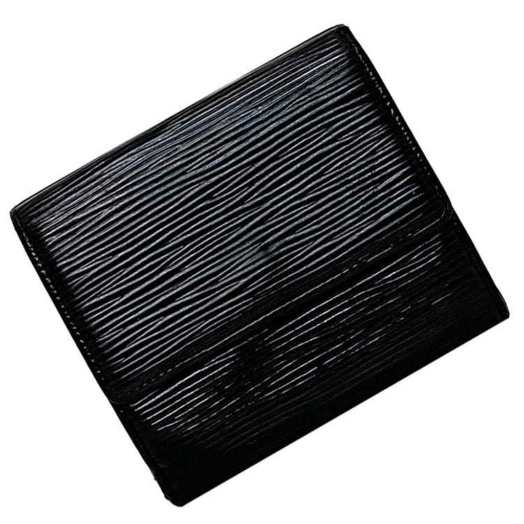 Louis Vuitton Black Noir Epi Leather Wallet (Tri-Fold) (Pre-Owned)