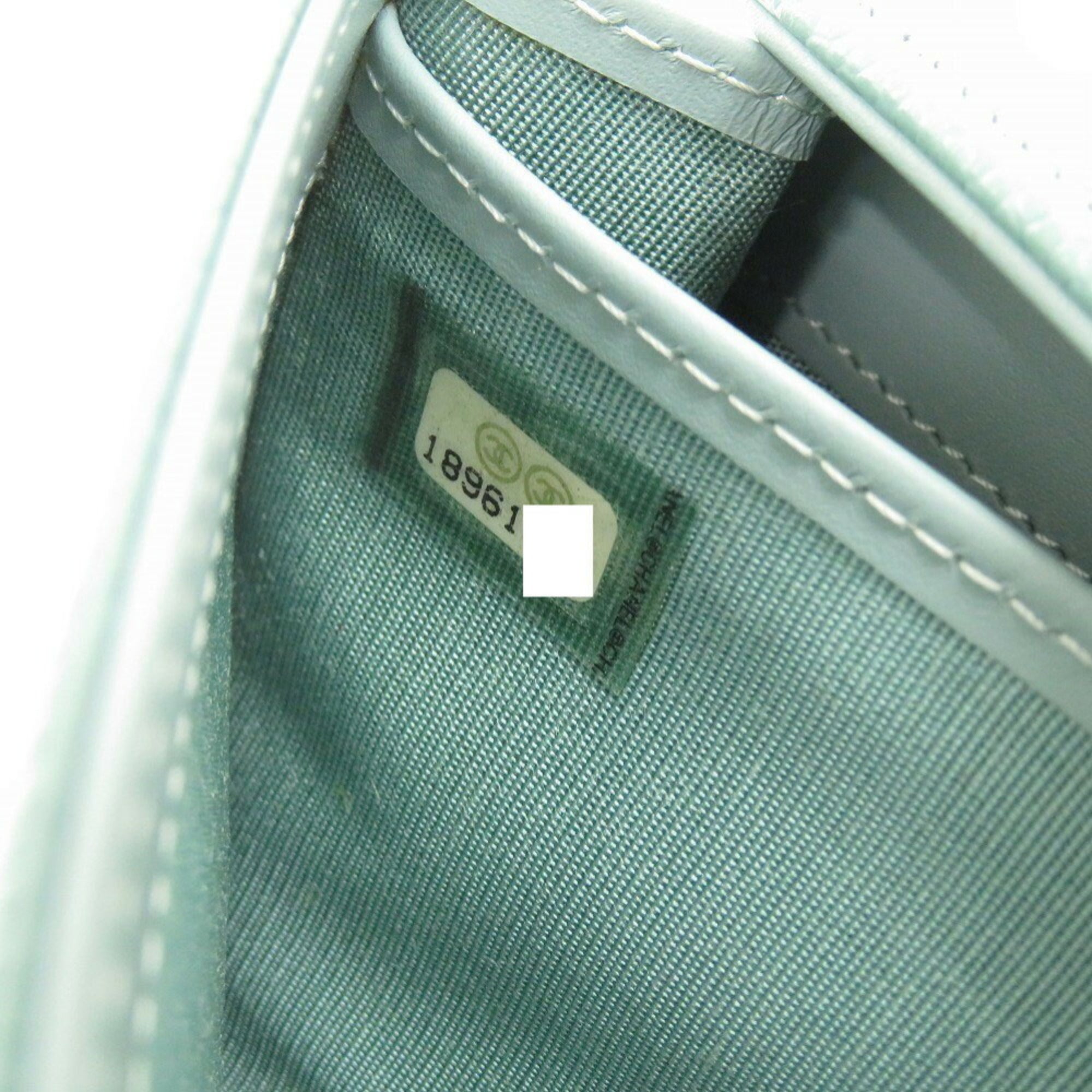 Chanel Green Grained Calfskin Long Wallet (Bi-Fold) (Pre-Owned)