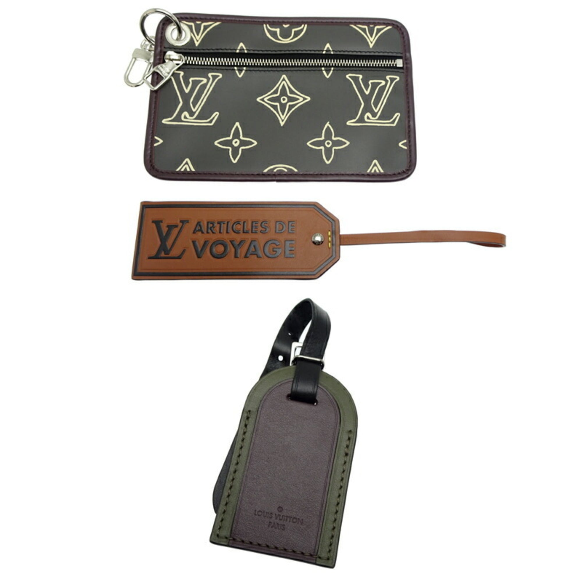 Louis Vuitton Collection Black Brown Green Monogram Eclipse Boston Bag (Pre-Owned)