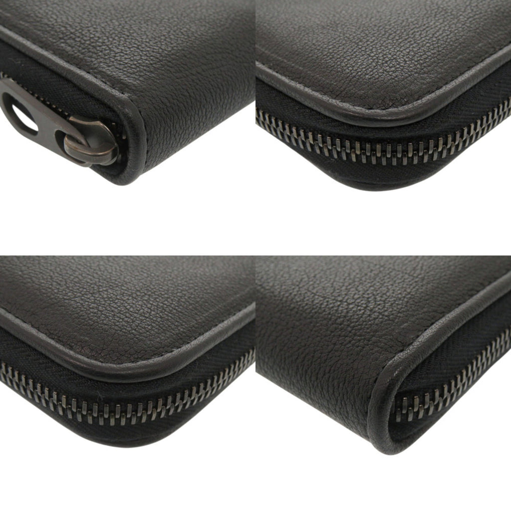 Bottega Veneta Black Leather Long Wallet (Bi-Fold) (Pre-Owned)