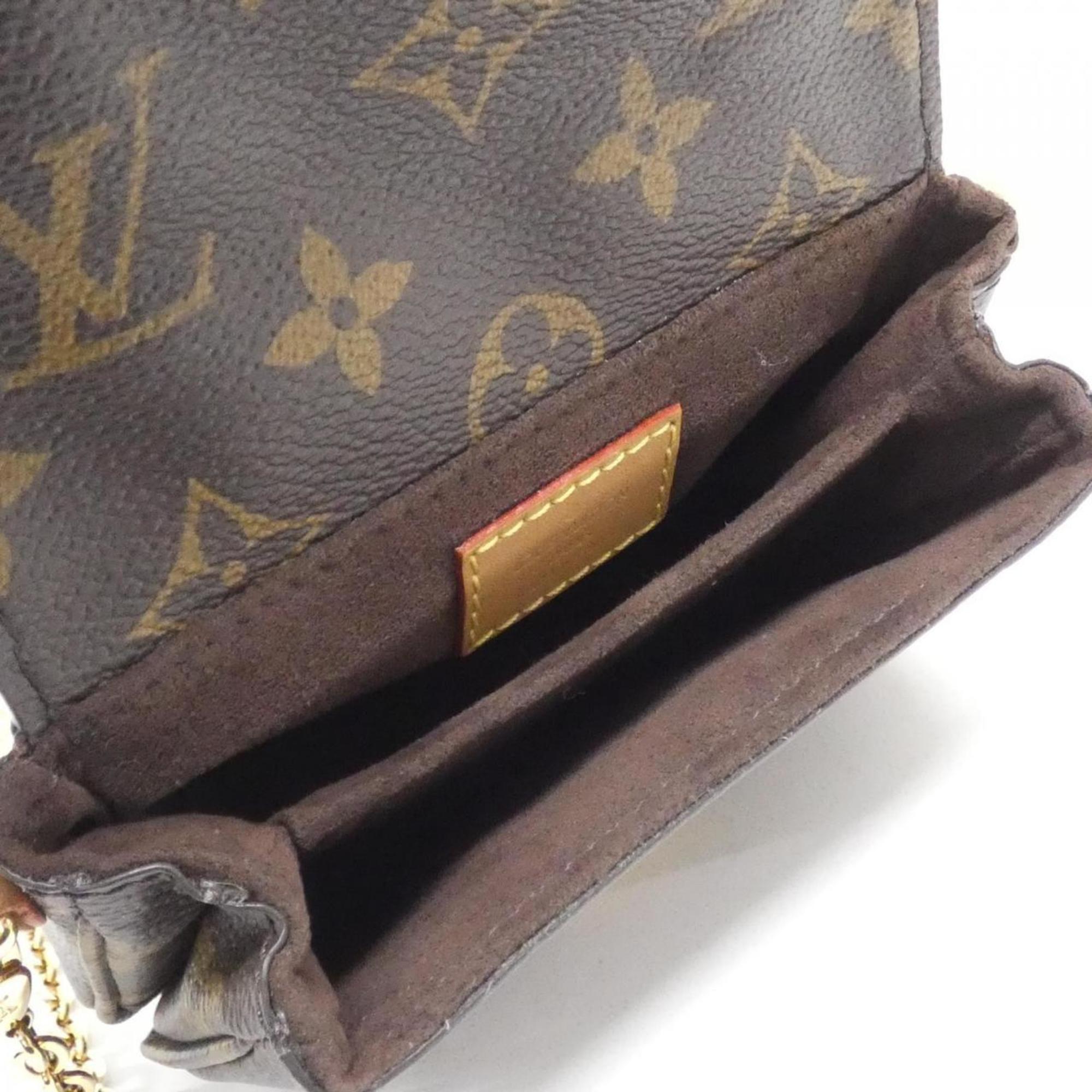 Louis Vuitton Marron Coated Canvas Shoulder Bag (Pre-Owned)