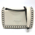 Prada White Leather Shoulder Bag (Pre-Owned)