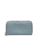 Fendi Blue Gray Leather Long Wallet (Bi-Fold) (Pre-Owned)
