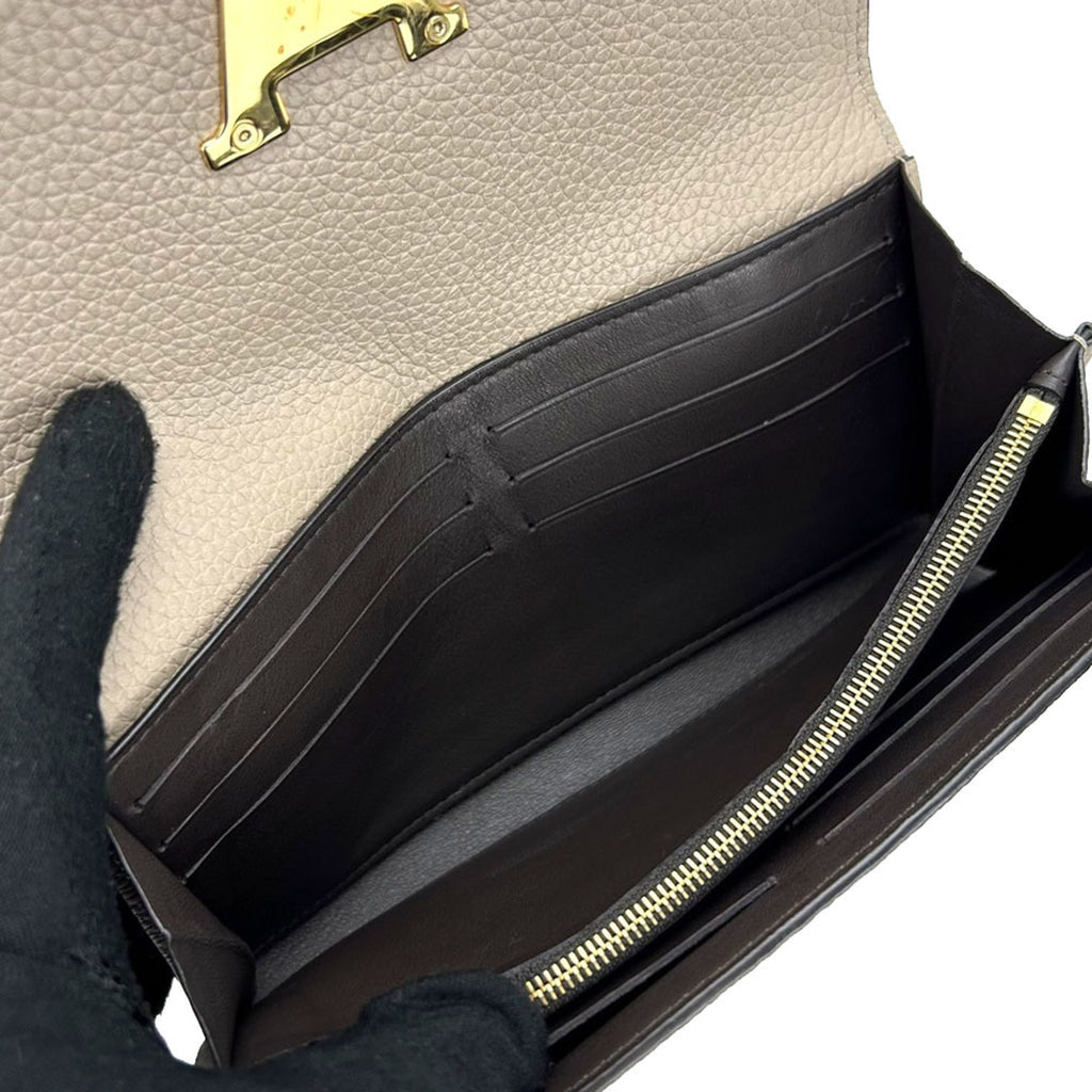 Louis Vuitton Galle Leather Long Wallet (Bi-Fold) (Pre-Owned)