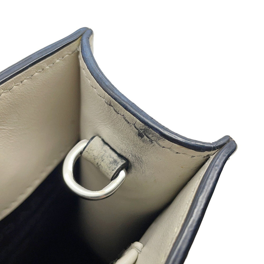 Prada White Leather Handbag Shoulder Bag (Pre-Owned)