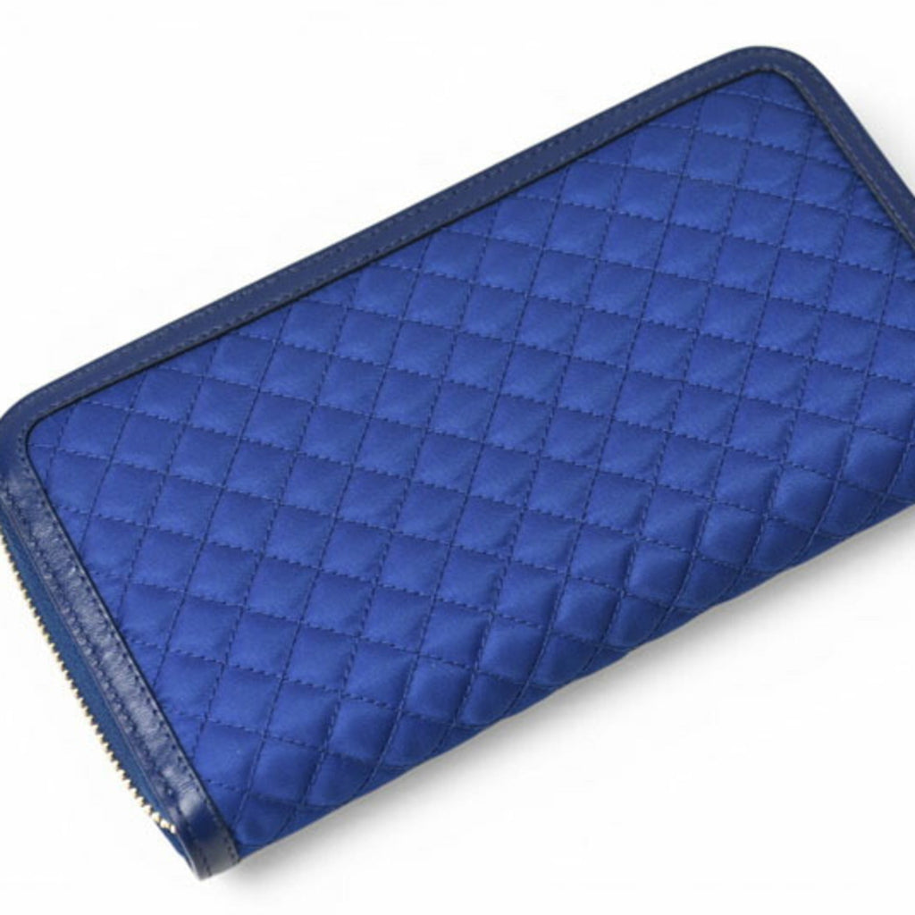 Prada Blue Bluette Tessuto Long Wallet (Bi-Fold) (Pre-Owned)
