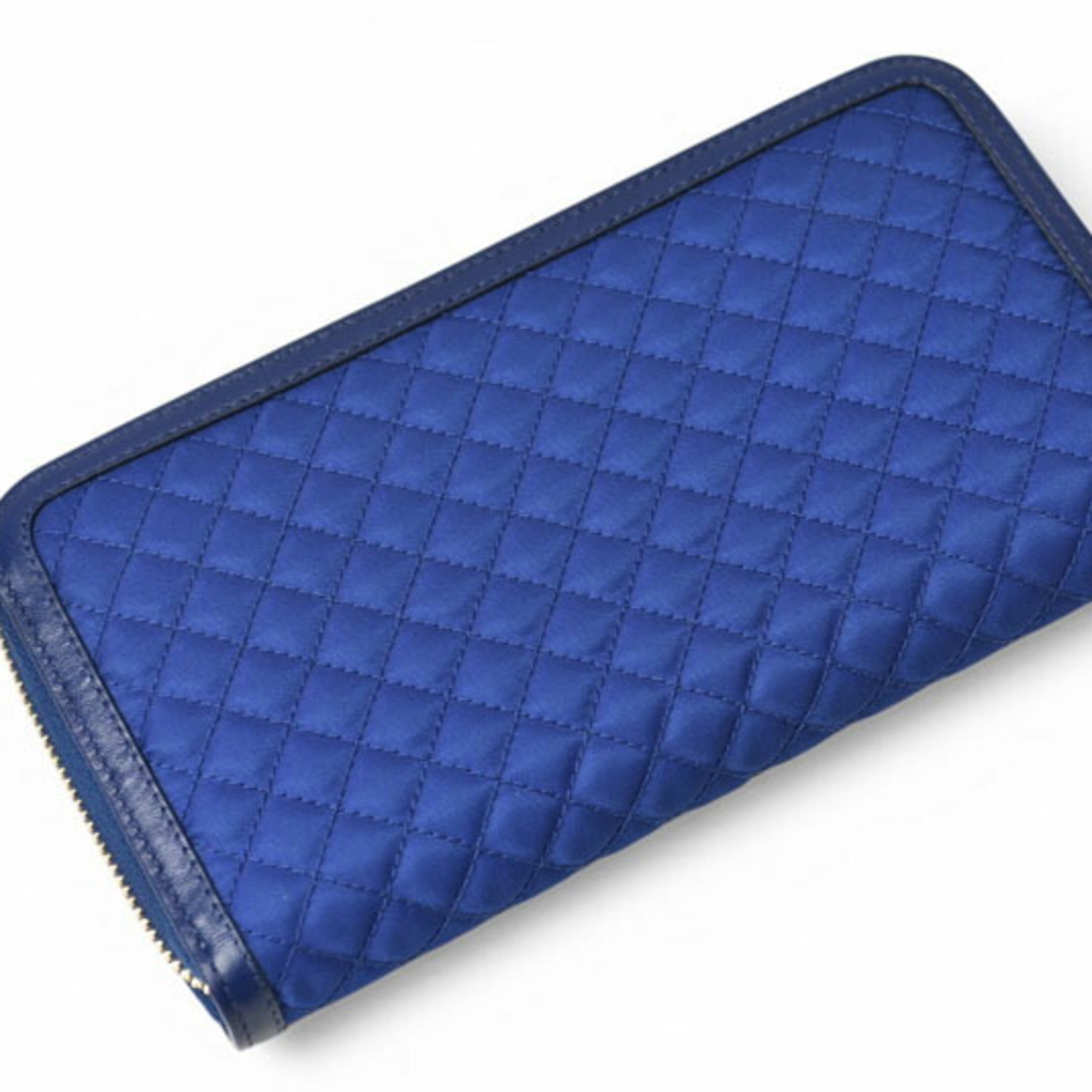Prada Blue Bluette Tessuto Long Wallet (Bi-Fold) (Pre-Owned)