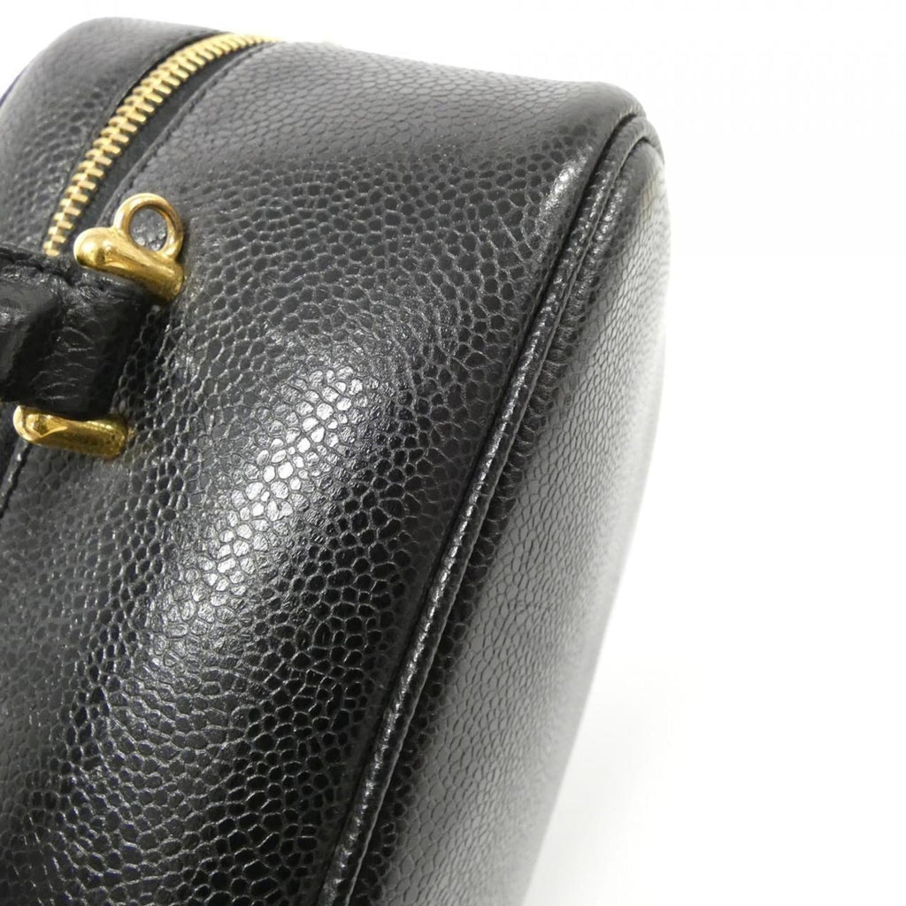 Chanel Black Caviar Leather Handbag (Pre-Owned)