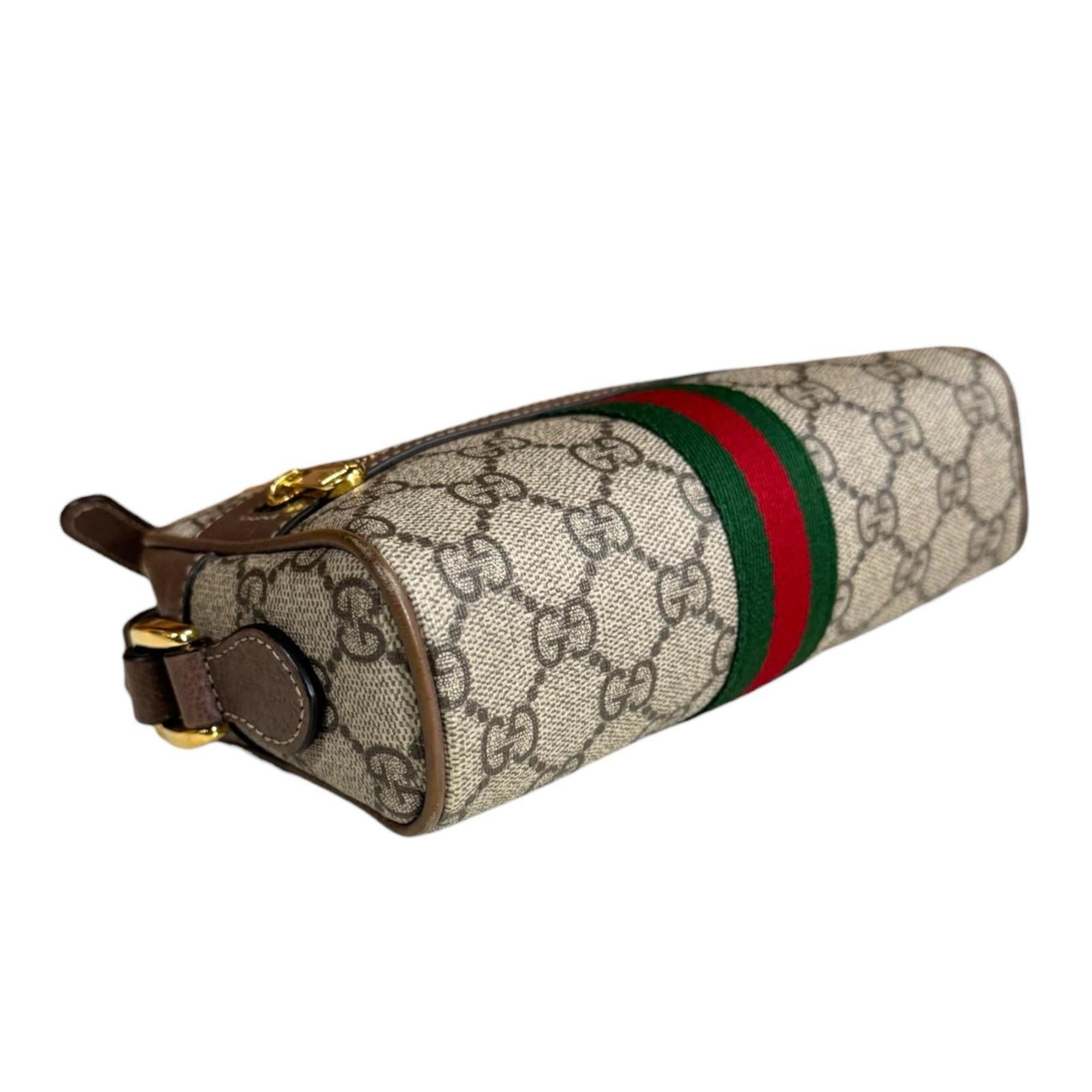 Gucci Ophidia Beige Gg Supreme Shoulder Bag (Pre-Owned)