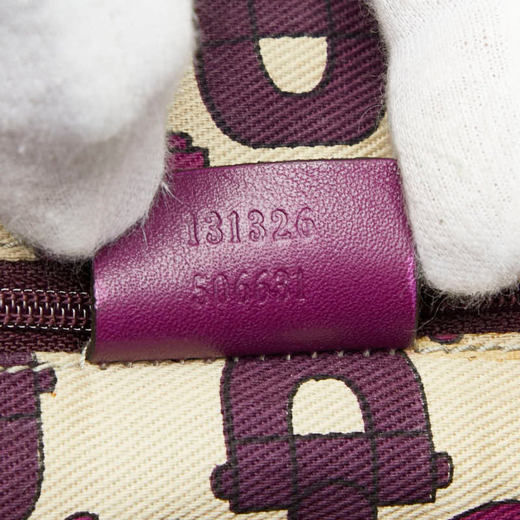 Gucci Purple Leather Shoulder Bag (Pre-Owned)