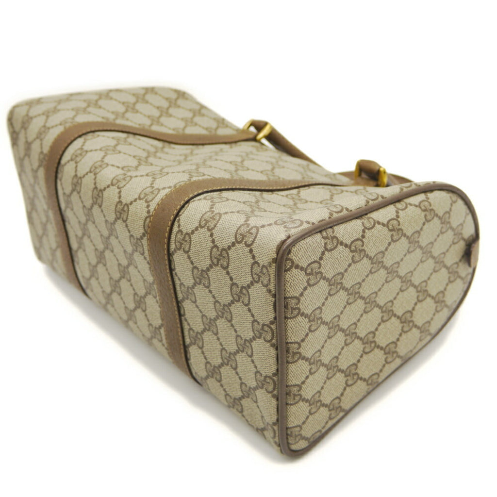 Gucci Beige Pvc Leather Boston Bag (Pre-Owned)