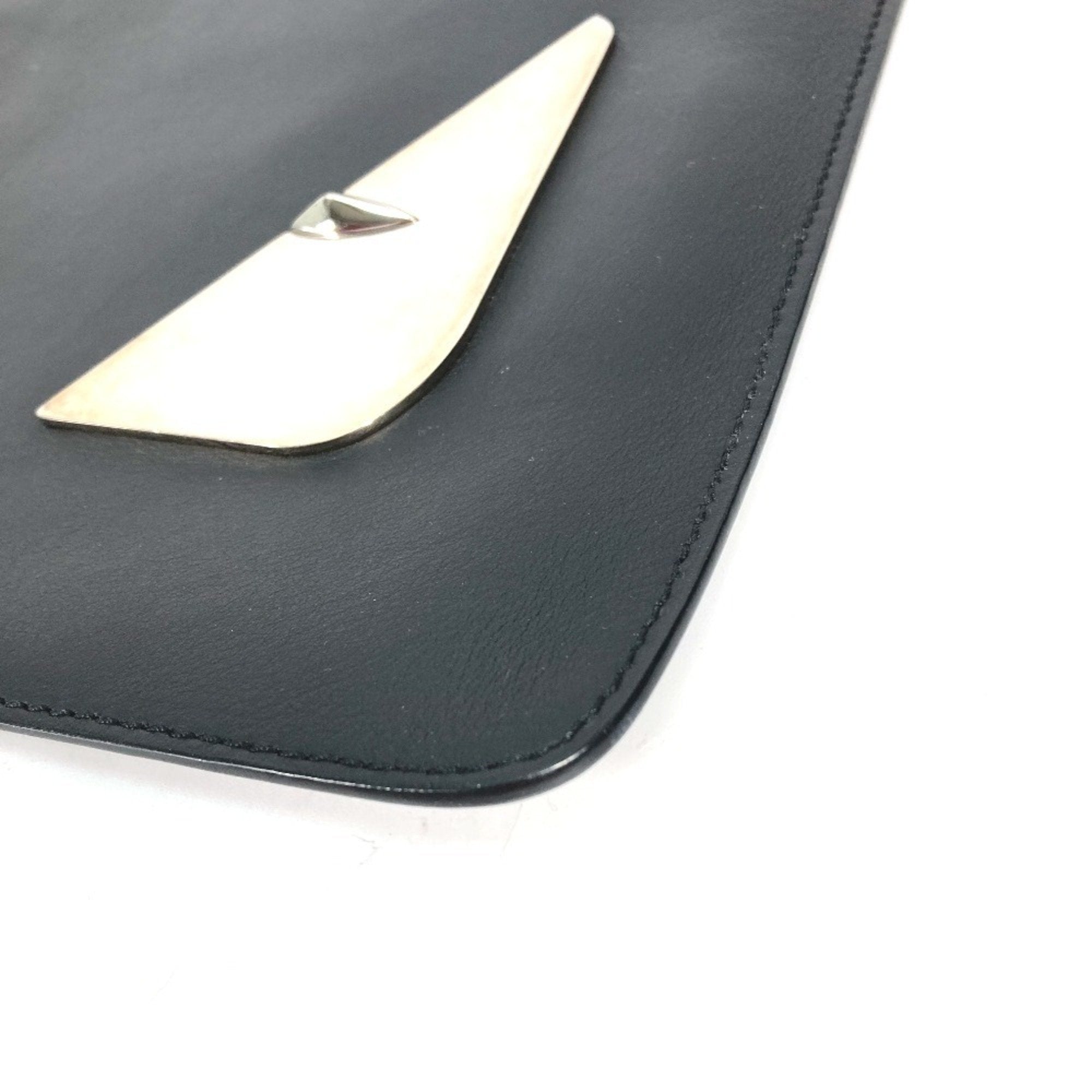 Fendi Black Leather Clutch Bag (Pre-Owned)