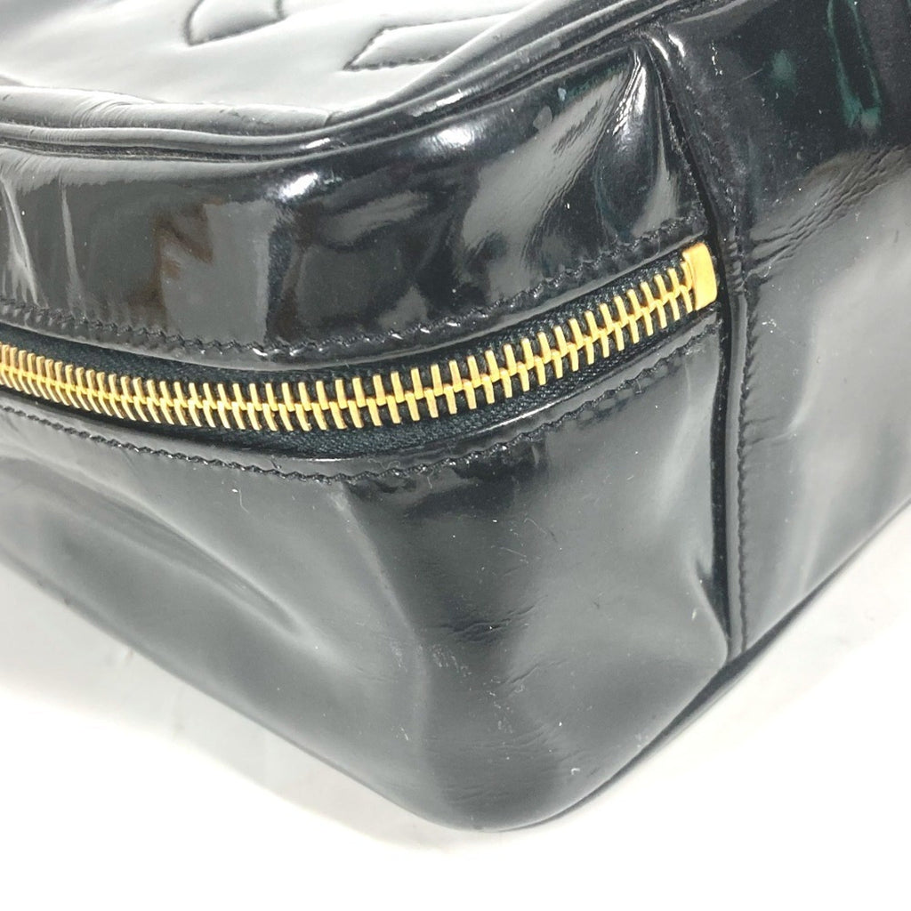 Chanel Black Leather Handbag Vanity Bag (Pre-Owned)