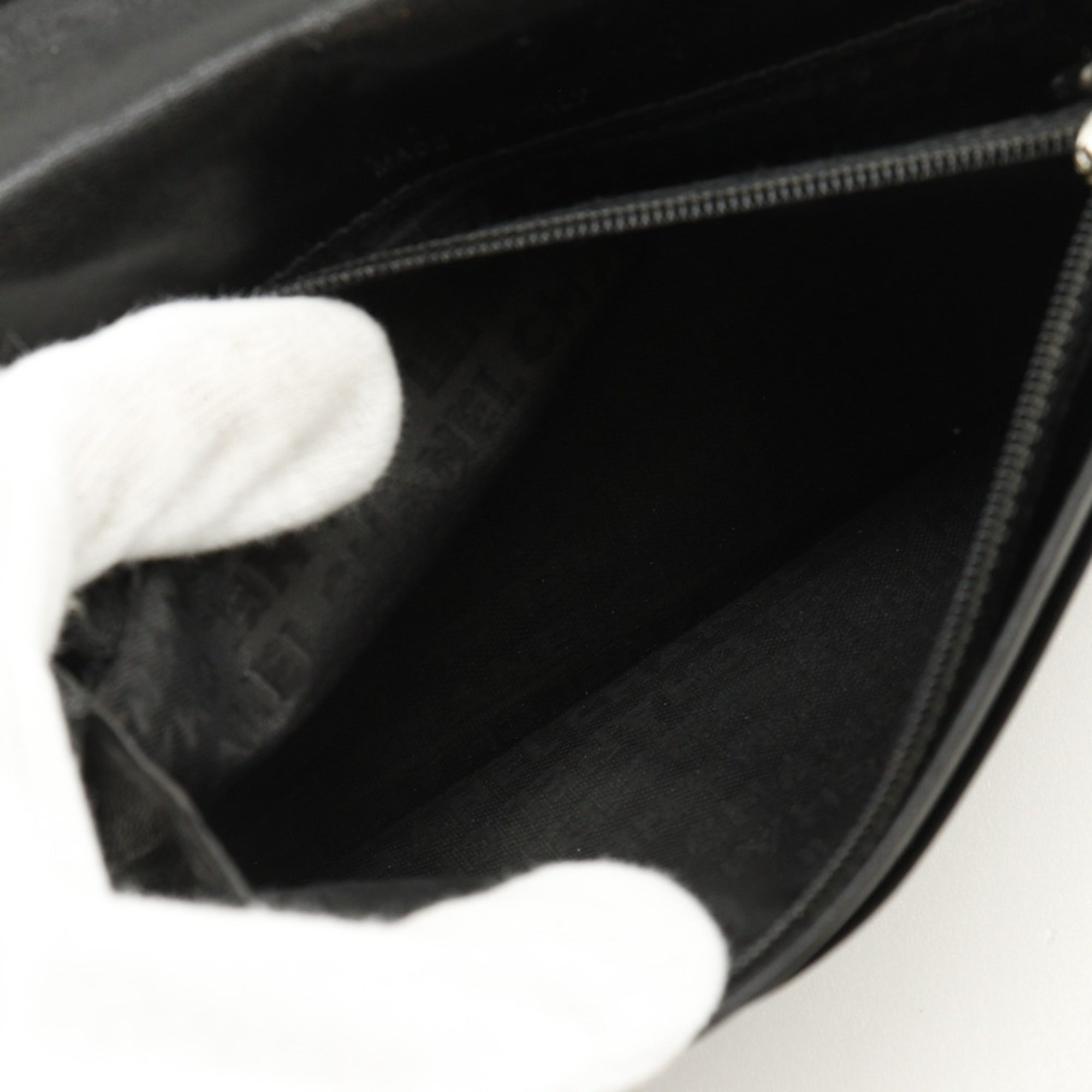 Chanel Black Leather Long Wallet (Bi-Fold) (Pre-Owned)