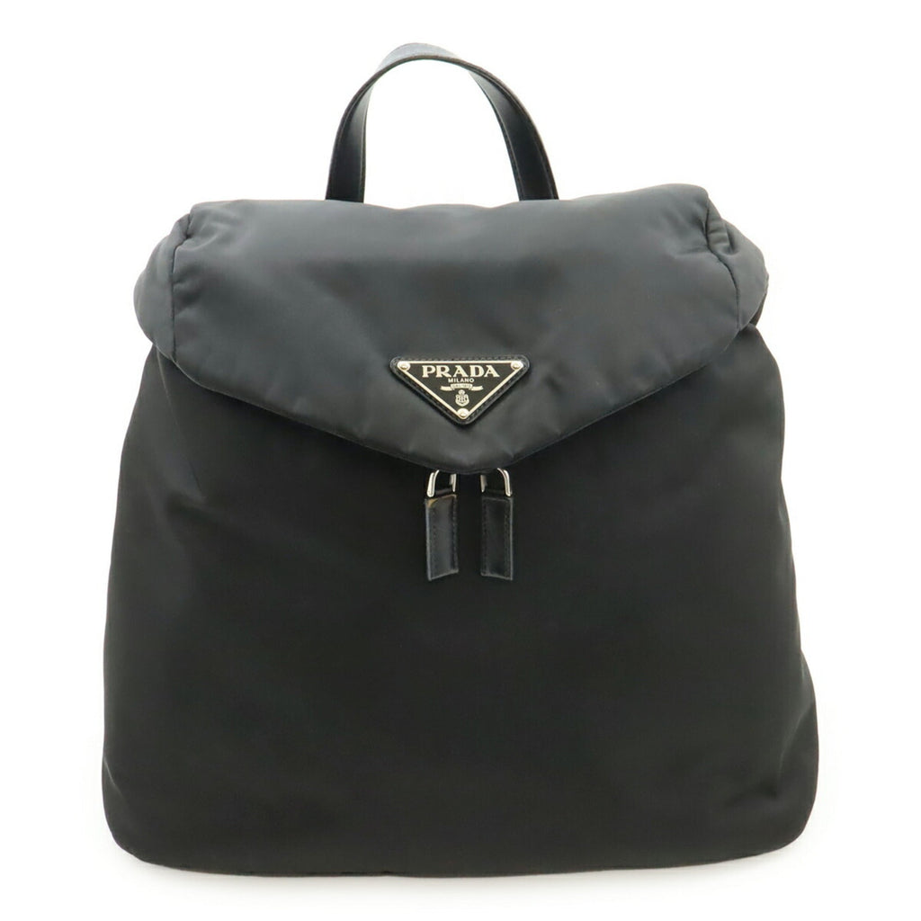 Prada Black Nero Nylon Leather Backpack (Pre-Owned)