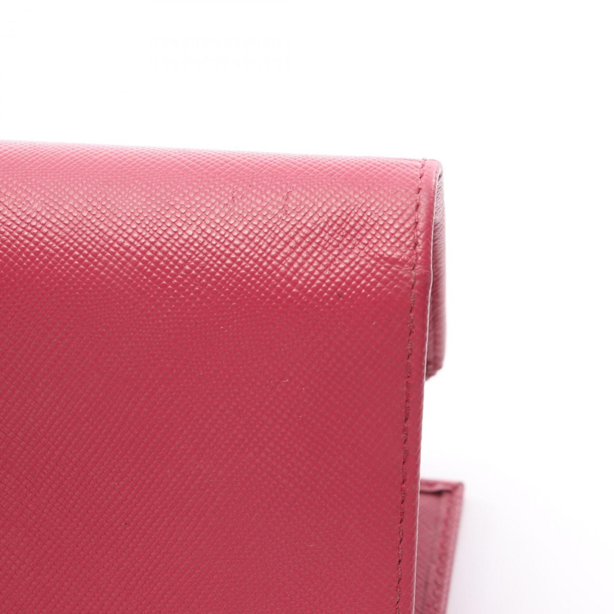 Prada Pink Leather Wallet (Tri-Fold) (Pre-Owned)