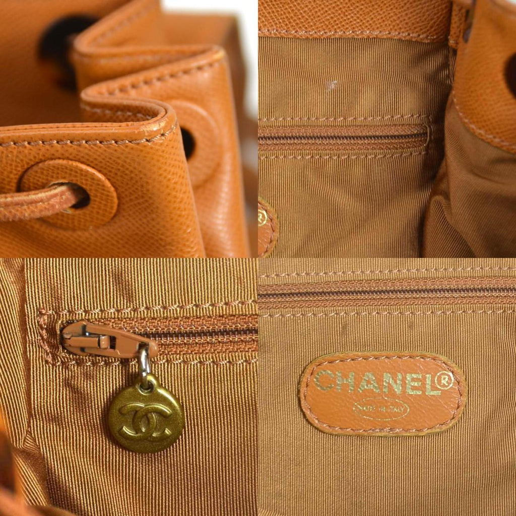 Chanel Brown Leather Backpack (Pre-Owned)