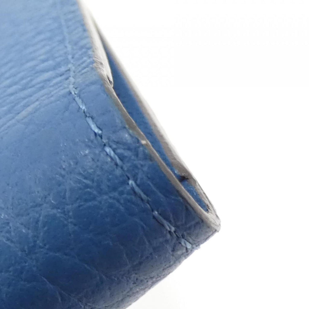 Louis Vuitton Blue Leather Long Bill Wallet (Bi-Fold) (Pre-Owned)