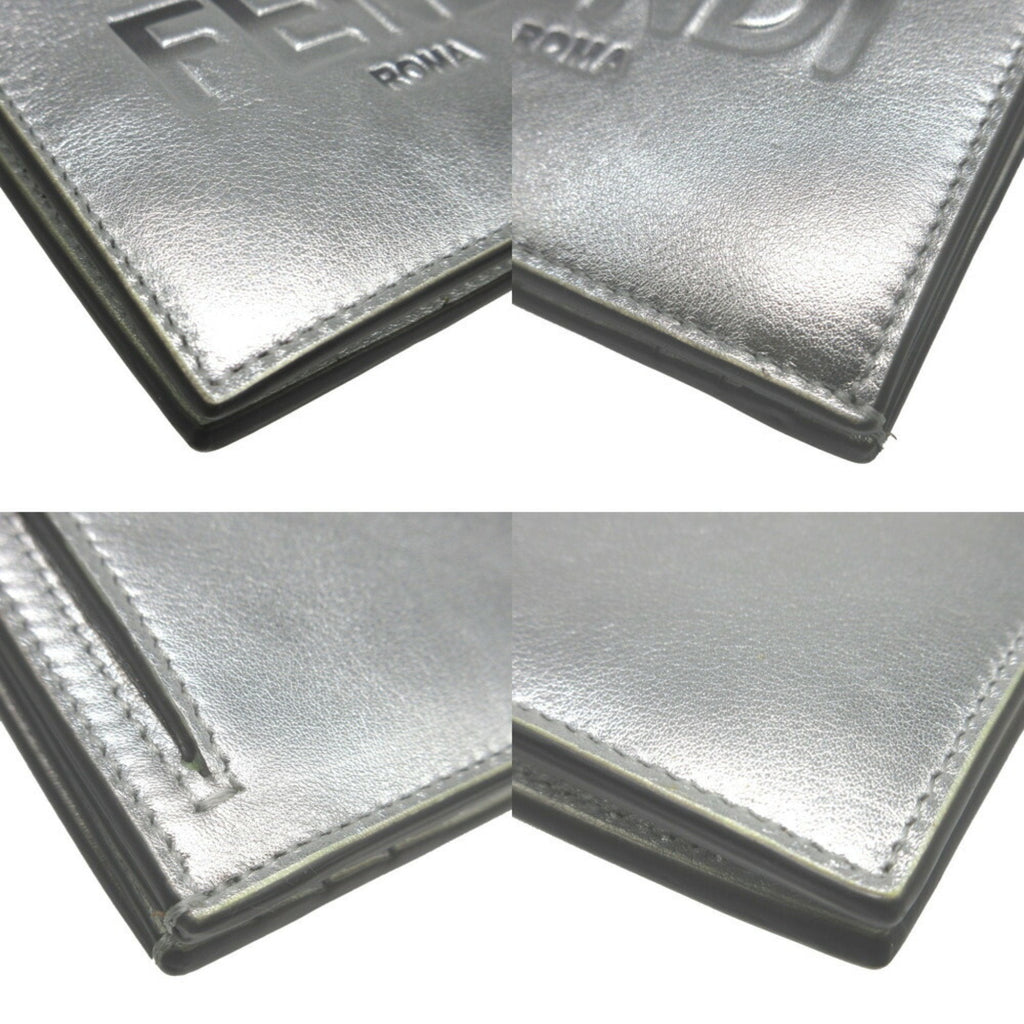 Fendi Silver Leather Wallet (Bi-Fold) (Pre-Owned)