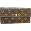 Louis Vuitton Monogram Brown Canvas Long Wallet (Bi-Fold) (Pre-Owned)