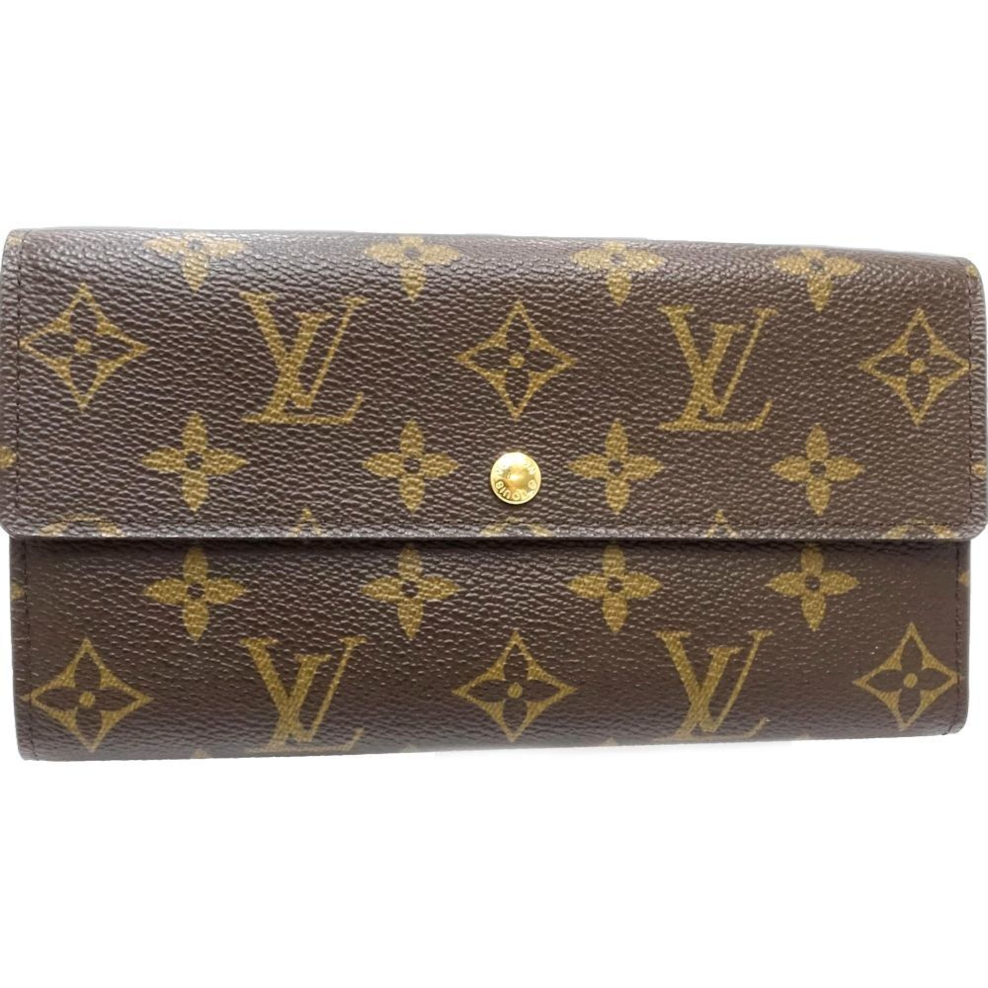 Louis Vuitton Monogram Brown Canvas Long Wallet (Bi-Fold) (Pre-Owned)