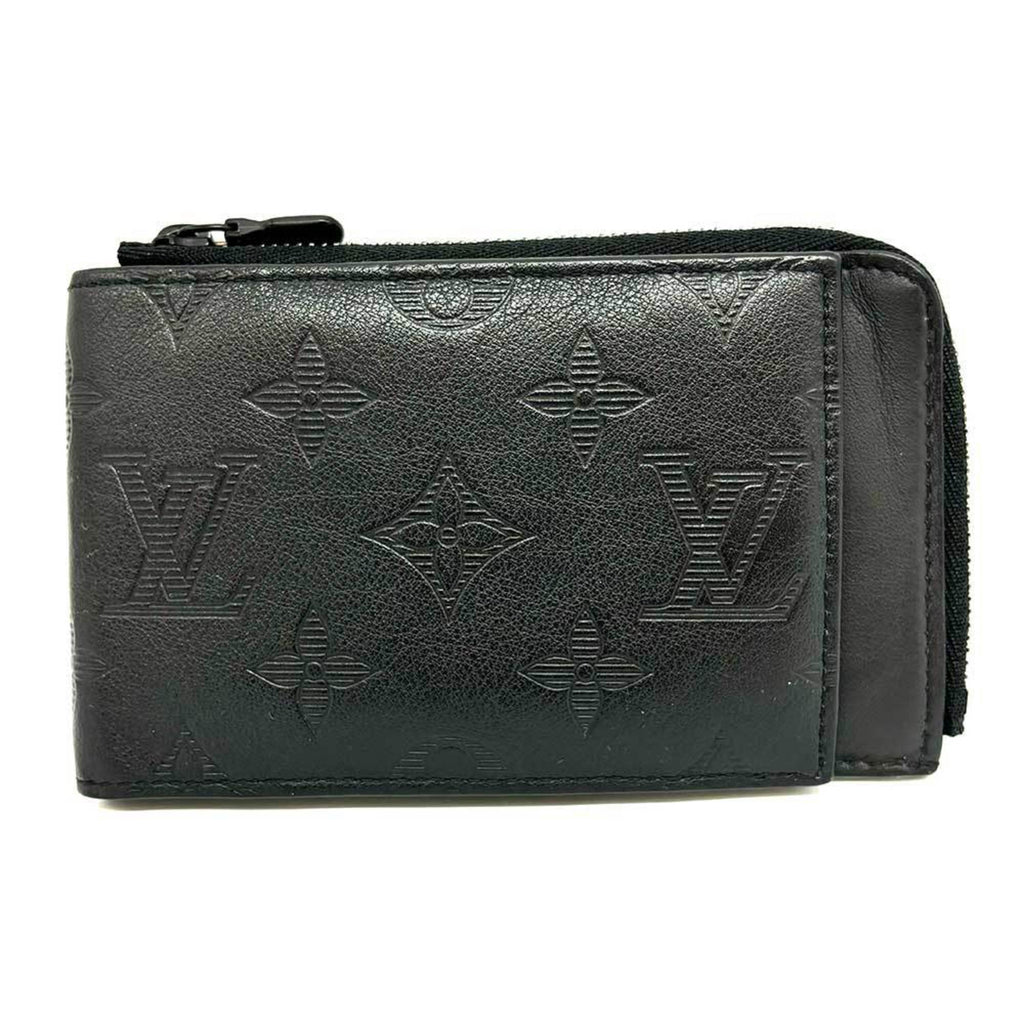 Louis Vuitton Black Monogram Shadow Leather Coin Purse/Coin Case (Pre-Owned)