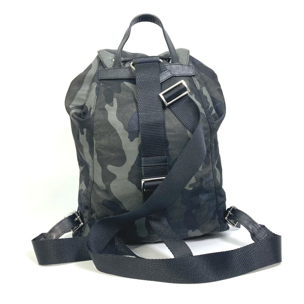 Prada Camouflage Green Nylon Leather Backpack (Pre-Owned)