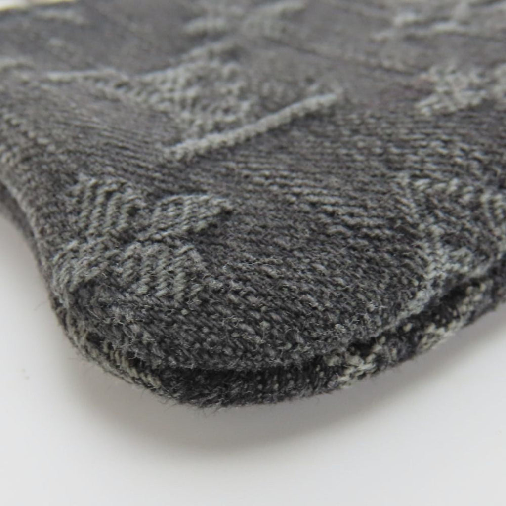 Louis Vuitton Black Gray Monogram Denim Coin Purse/Coin Case (Pre-Owned)