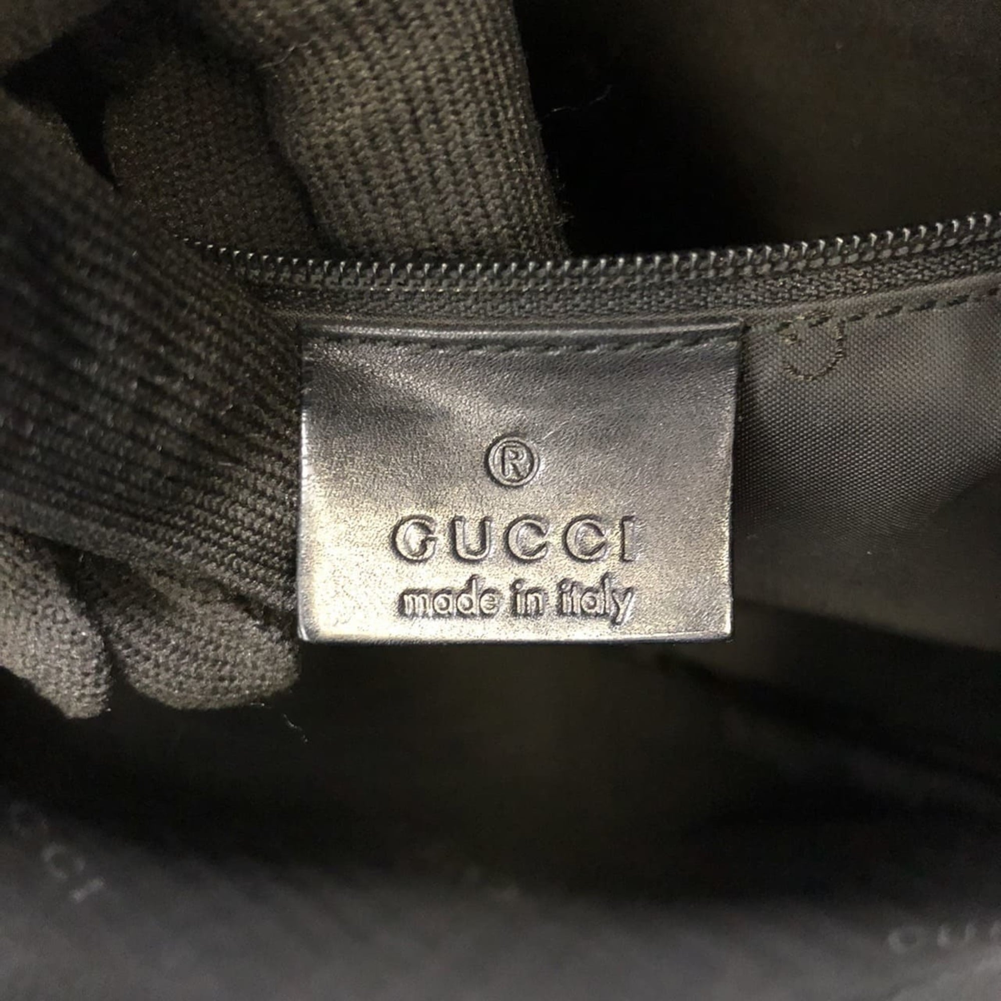 Gucci Black Bamboo Leather Handbag Shoulder Bag (Pre-Owned)