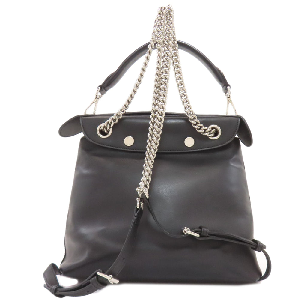 Fendi Black Leather Backpack (Pre-Owned)