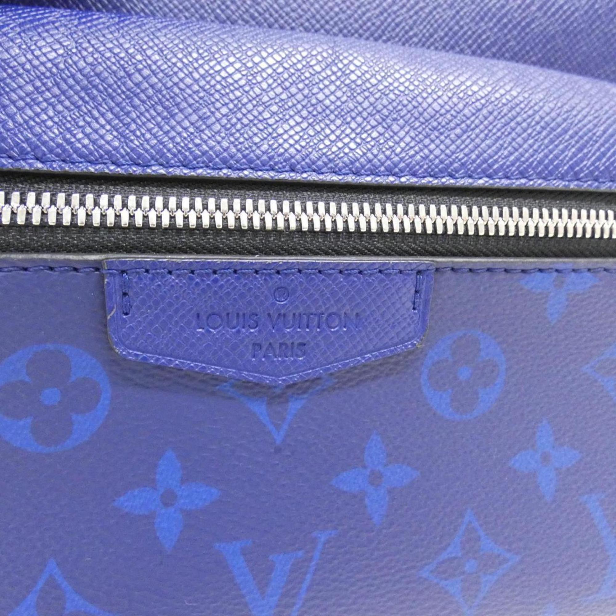 Louis Vuitton Cobalt Coated Canvas Leather Shoulder Bag (Pre-Owned)