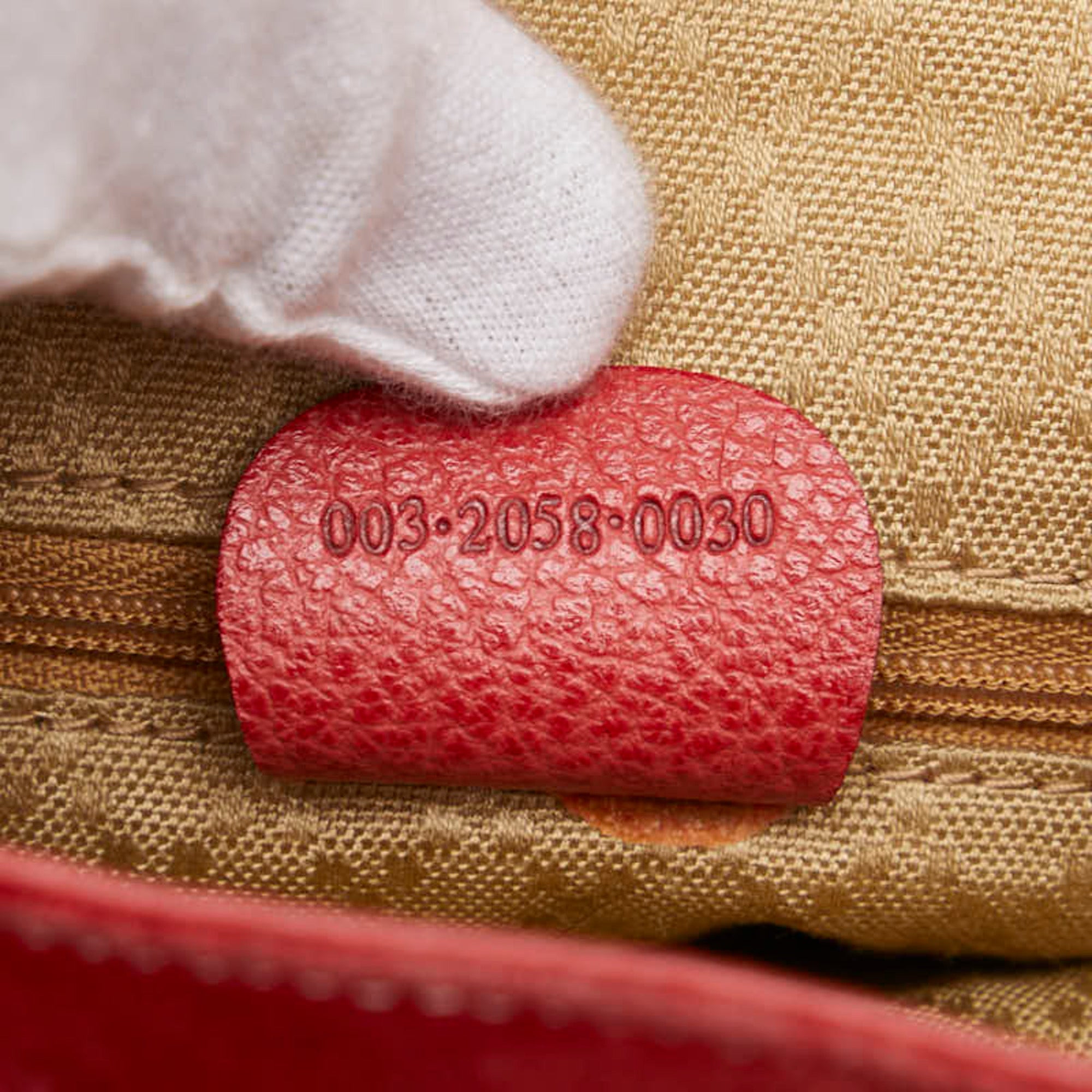 Gucci Bamboo Red Color Suede Leather Backpack (Pre-Owned)